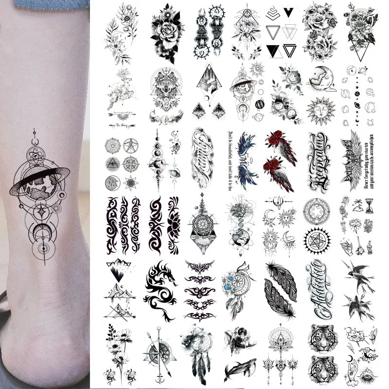 Top Trends: Tattoo Sticker Butterfly Flower Temporary Sleeve Tattoo Waterproof Sexy Body Art Fashion Shoppable Styles