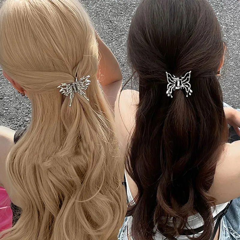 Top Trends: Korea Geometric Shark Clip Hairpin Butterfly Grab Clip Metal Hair Claw Woman Girls Styling Barrette Headdress Hair Accessories Shoppable Styles