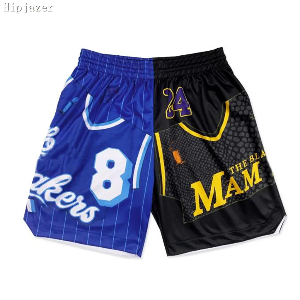 Top Trends: 2024Men Basketball Shorts 24 # 8 # European American Style Slam Hiphop Street Basketball Shorts Training Running Shorts Shoppable Styles - Image 6