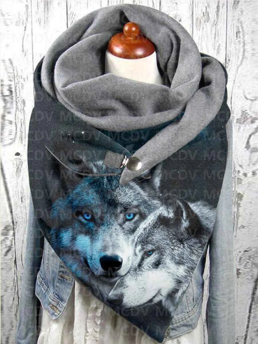 Top Trends: MCDV Wolf Moon 3D Printed Autumn And Winter Casual Scarf And Shawl For Women Drop Shipping Shoppable Styles - Image 2