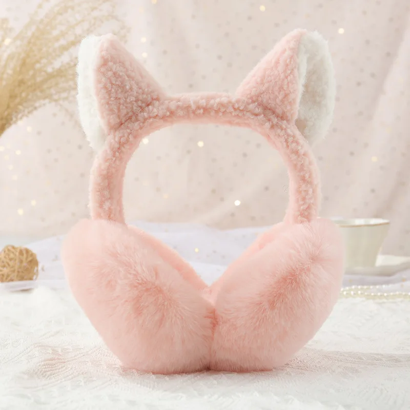 Top Trends: Cute Elf Cat Ear Earmuffs Women Winter Warm Ear Warmer Thermal Plush Headphones Earflap Outdoor Cold Protection Fluffy Ear Cover Shoppable Styles