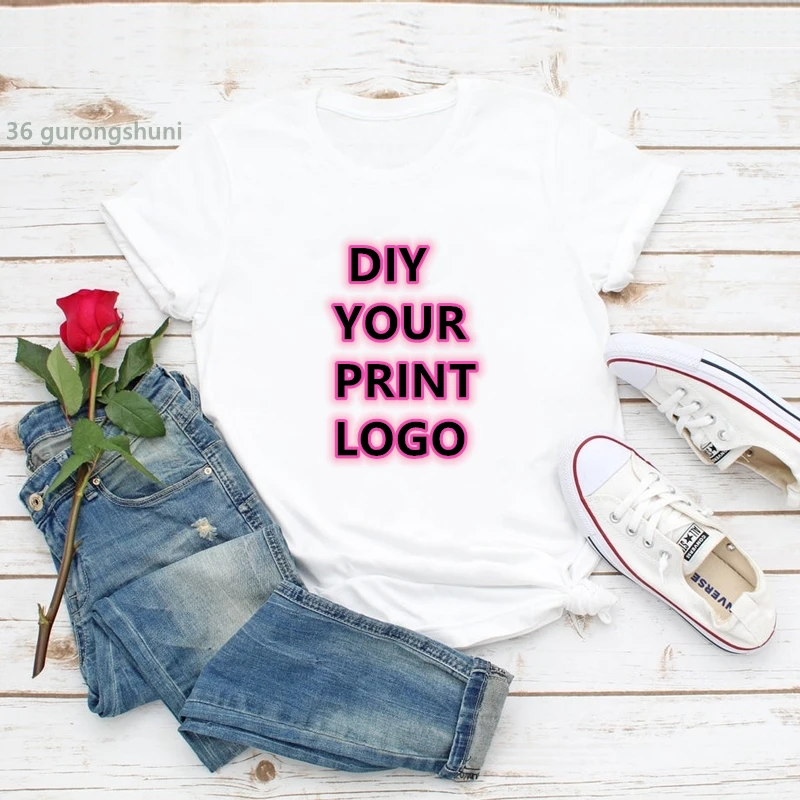 Top Trends: Women Tshirt Diy Customized Print Shirt Femme Your Own Design Logo / Picture Custom Women T-Shirt T Shirt Female Birthday Tees Shoppable Styles