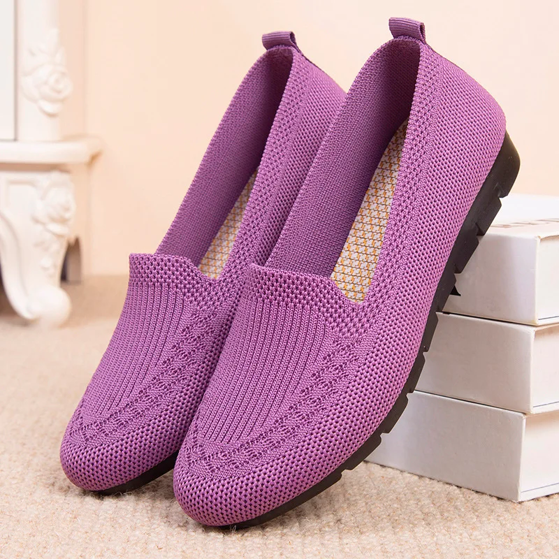 Top Trends: Casual Shoes Women's Summer Mesh Breathable Flat Shoes Ladies Comfort Light Sneaker Socks Women Slip On Loafers Zapatillas Muje Shoppable Styles