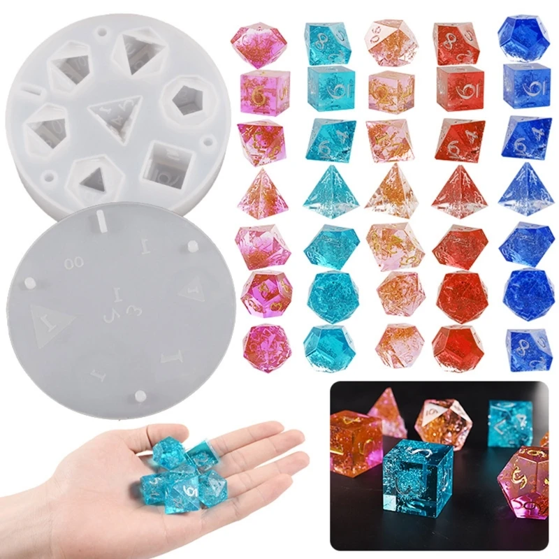 Top Trends: 7 Shape Dices Square Dices Mold Numbers Game Silicone Mold Transparen 264E Shoppable Styles