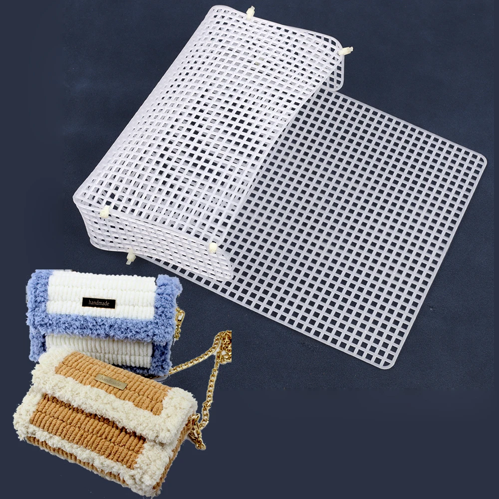 Top Trends: New Auxiliary Knitting & Weaving Plastic Mesh Sheet DIY Bag DIY Bag Accessories Easy Knit Helper Plastic Mesh Sheet Shoppable Styles