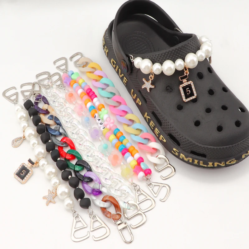 Top Trends: 2Pcs Bling Jewelry Shoes Chain Charms Shoe Charm DIY Decoration Clog Sandals Favors Gifts For Party Christmas For Girl Boy Shoppable Styles