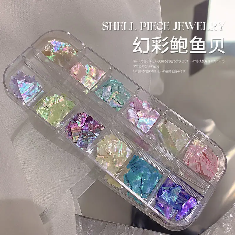 Top Trends: Nail Art Aurora Shell Flakes Abalone Nails Charms 3D Irregular Slice Shell Stone Sequins Nail Art Decoration Manicure Accessory Shoppable Styles