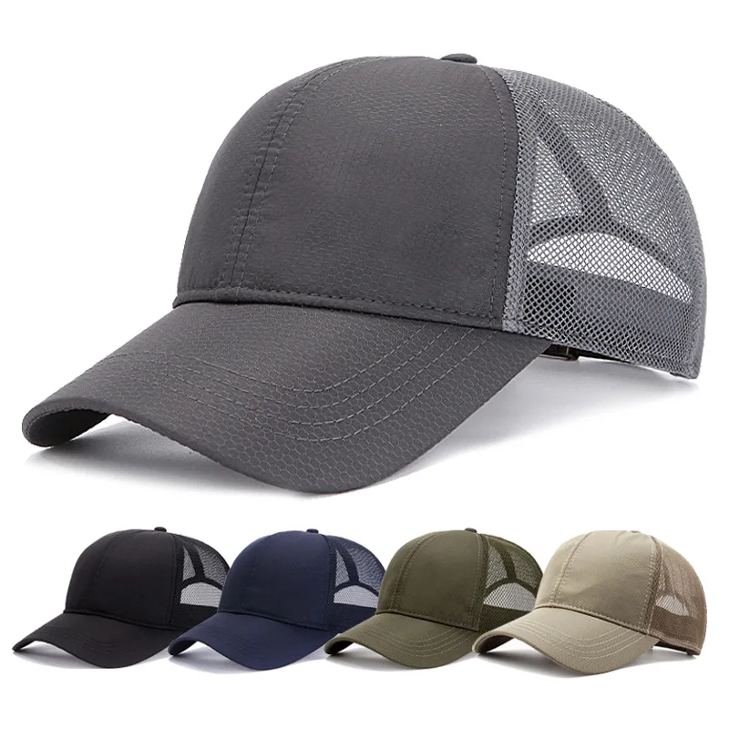 Top Trends: XXXL Men Women Baseball Cap Big Head Plus Size Summer Mesh Top Quality Oversize Sport Snapback Hat 56-60cm 61-63cm Shoppable Styles