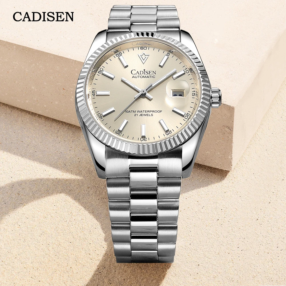 Top Trends: CADISEN DD40 Mens Mechanical Wristwatches Automatic Watch For Men AR Sapphire Mirror Sport Miyota 8215 Luminous 10Bar Waterproof Shoppable Styles