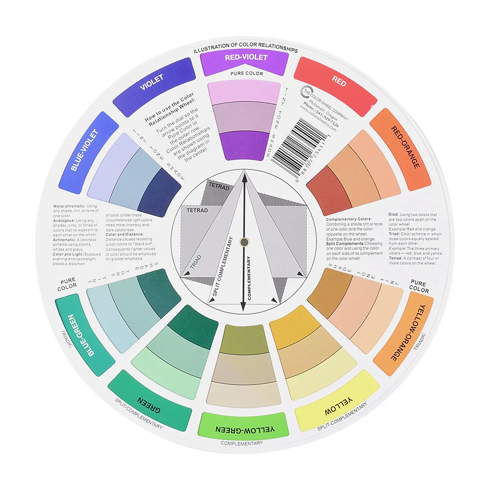 Top Trends: 12 Color Wheel Paper Color Mixing Wheel Ink Chart Guide Around Central 14cm Circle Tattoo Nail Pigment Accessories Shoppable Styles