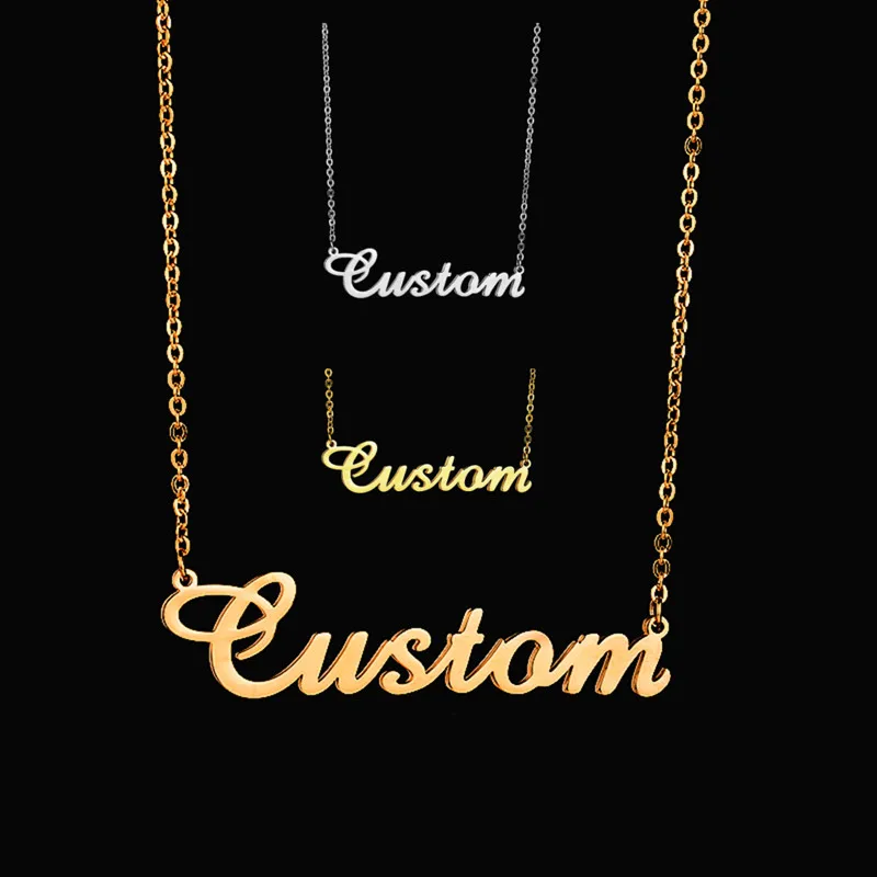 Top Trends: Custom Necklace For Women 2022 Personalized Letter Choker Customized Jewelry Pendant Nameplate With Stainless Steel Initials Shoppable Styles