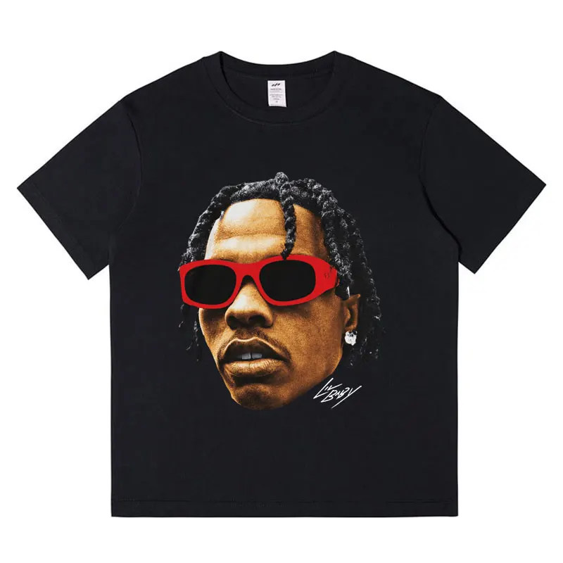 Top Trends: Rapper Lil Baby Graphic T Shirt Men's Hip Hop Vintage Short Sleeve T-shirt Streetwear Harajuku Cotton Oversized T-shirts Couples Shoppable Styles