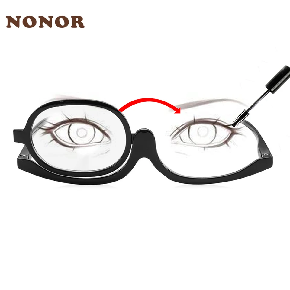 Top Trends: NONOR Foldable Makeup Reading Glasses Magnifying Flip Down Cosmetic Readers For Women Shoppable Styles