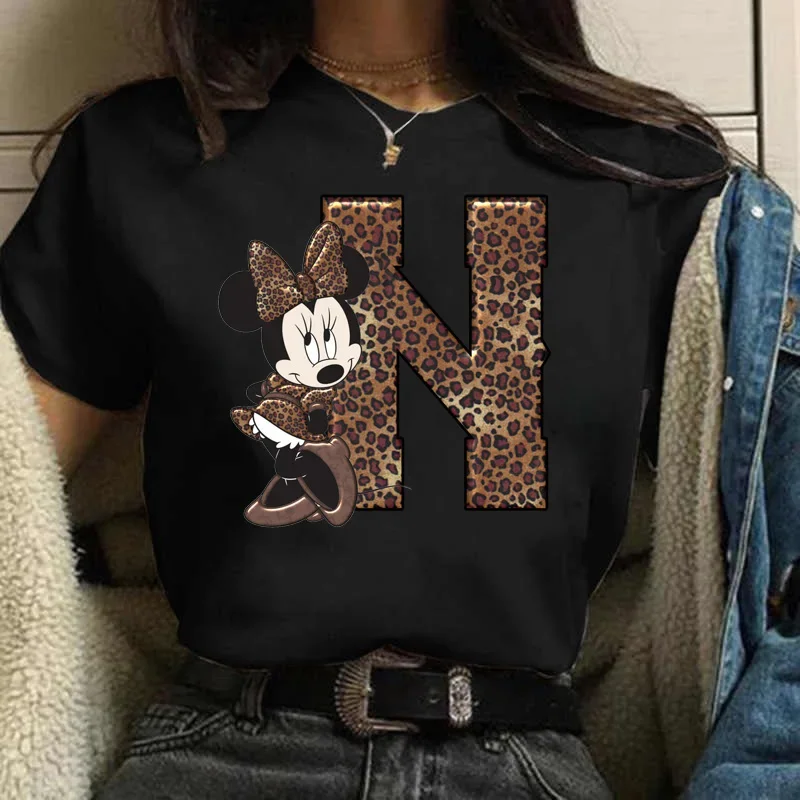 Top Trends: Women&#039;s Custom Name Letter Combination Printing T-Shirt Minnie Mouse Letter Font A B C D E F G Short Sleeve Tshirt Shoppable Styles