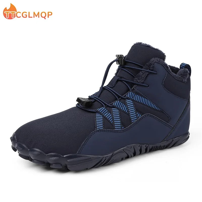 Top Trends: Men BareFoot Boots For 2023 Couple Waterproof Snow Boots Outdoor Walking Shoes Warm Fur Ankle Leisure Shoes Non Slip Big Size 47 Shoppable Styles