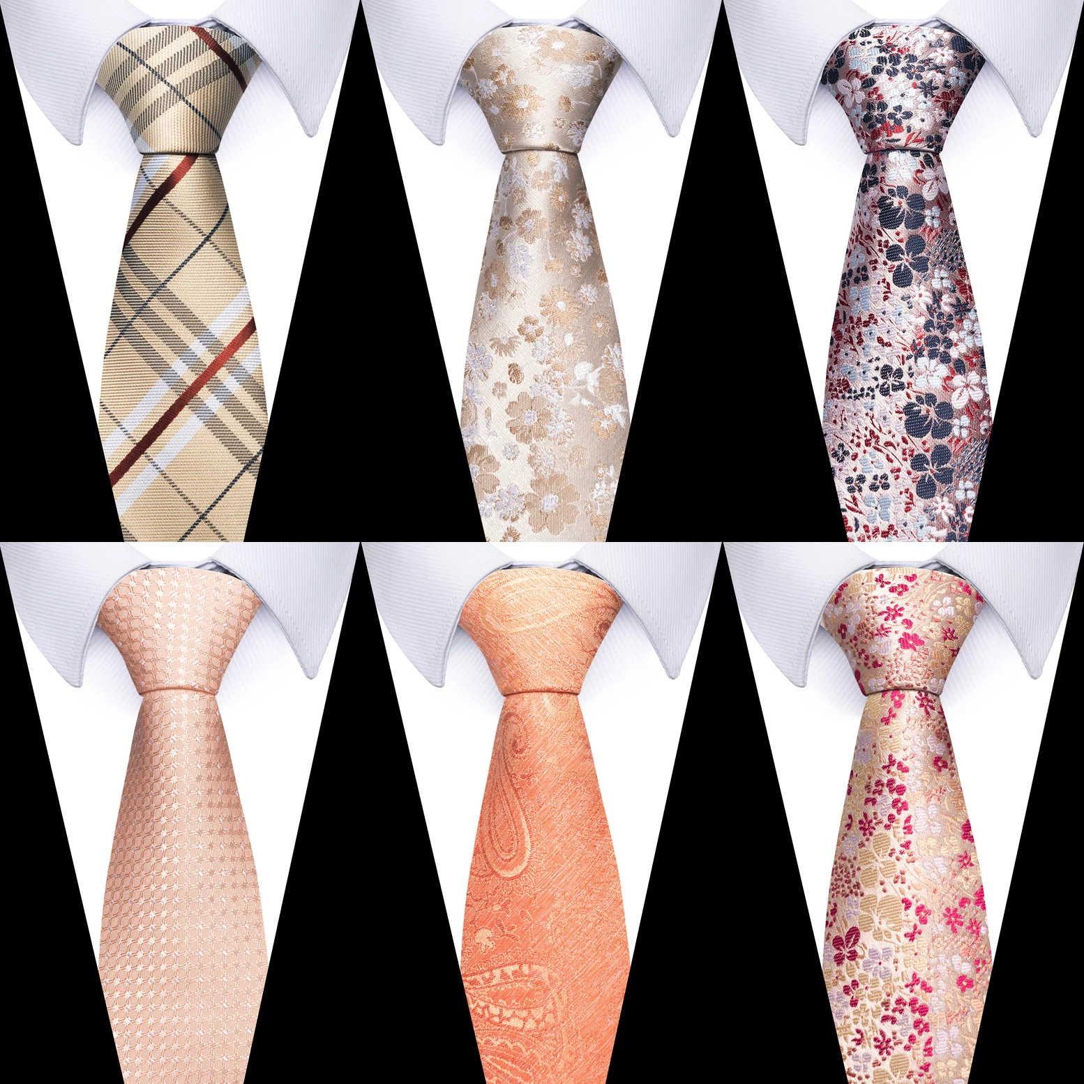 Top Trends: 100% Silk Brand Pink Tie Men Top Grade 7.5 Cm 160 Colors Silk Necktie Printed Memorial Day Wedding Gravatas For Holiday Shoppable Styles