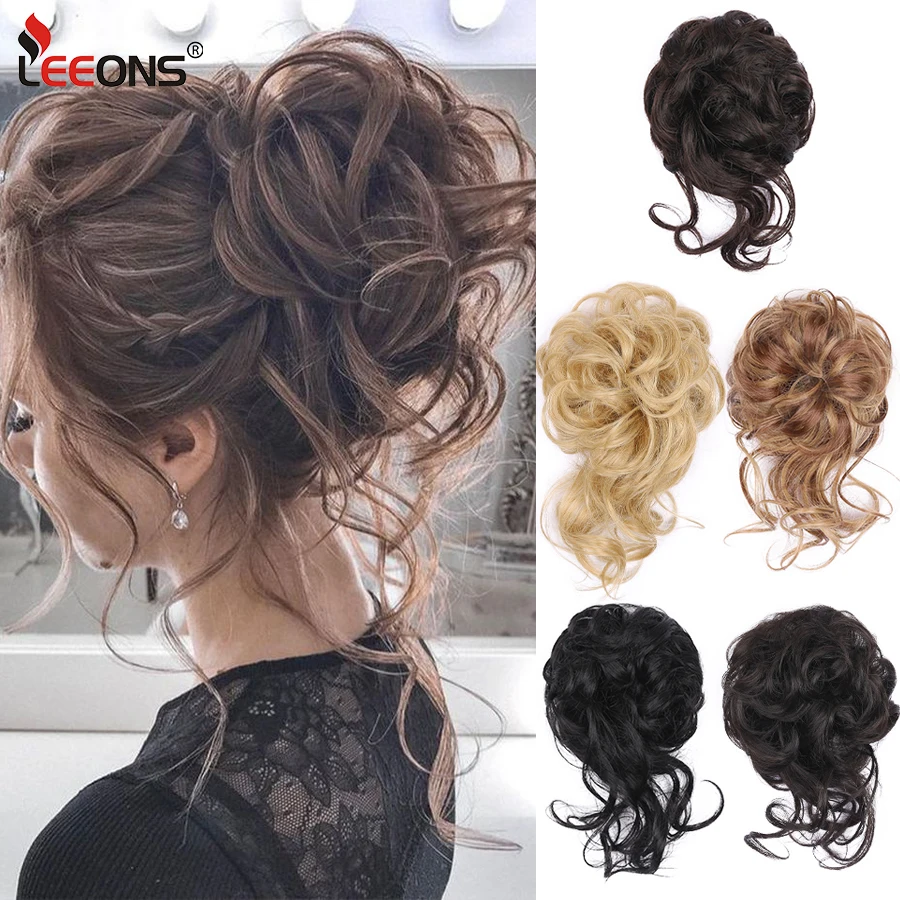 Top Trends: Messy Synthetic Chignon Donut Hair Bun Extensions Curly Hair Scrunchies Hairpieces Donut Updo Hair Pieces For Women Girls Shoppable Styles