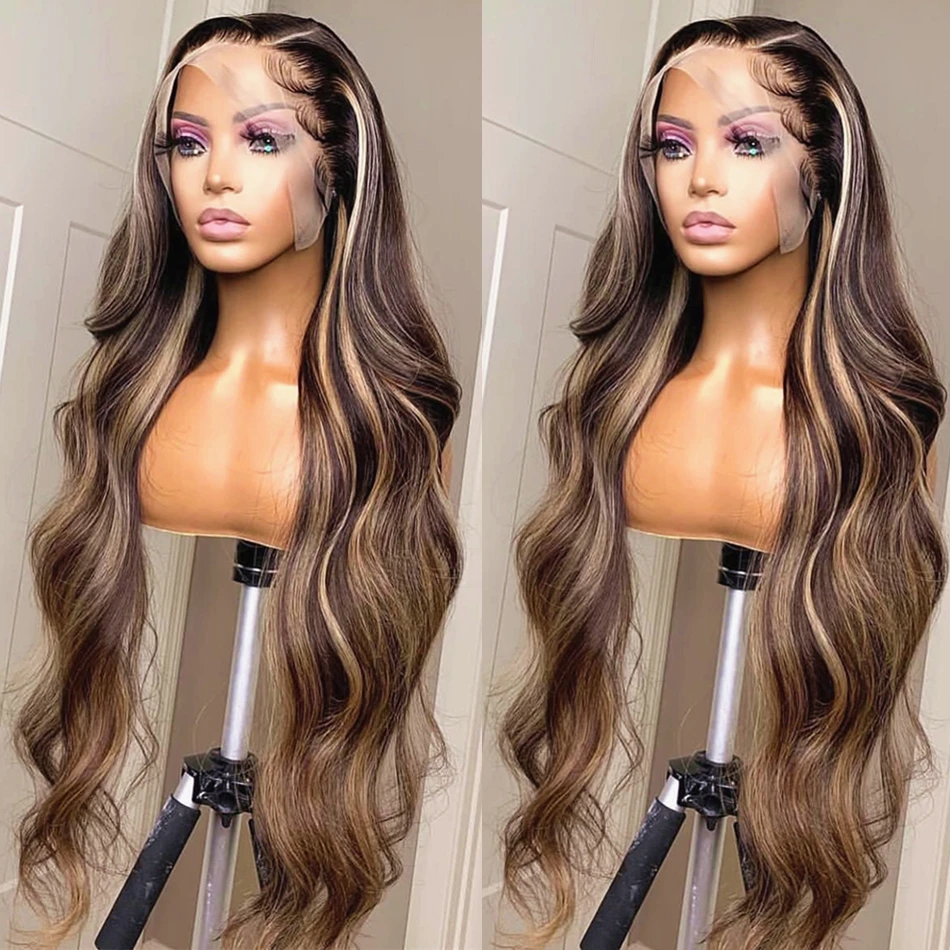 Top Trends: 13x4 Hd Lace Wig 13x6 Human Hair Highlight Wig Body Wave Lace Front Wig For Women 30 32 Inch Brazilian Ombre Blonde Glueless Wig Shoppable Styles