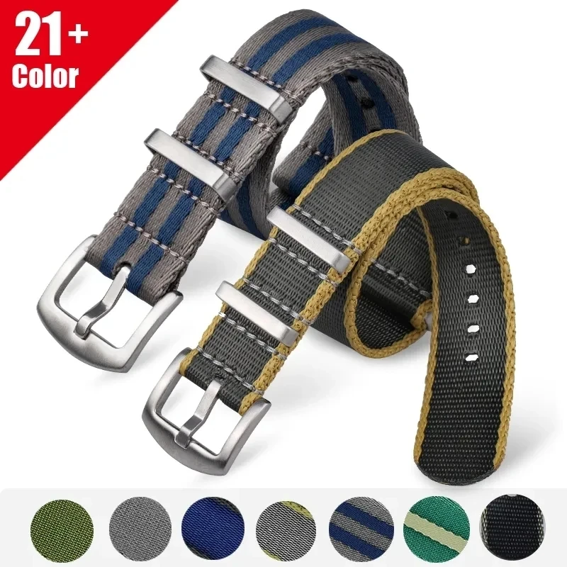 Top Trends: Nylon Watch Strap 20mm 22mm Premium Soft Watch Band Universal Sports For 007 Replacement Correa Reloj 20mm 22mm Nylon Watchband Shoppable Styles