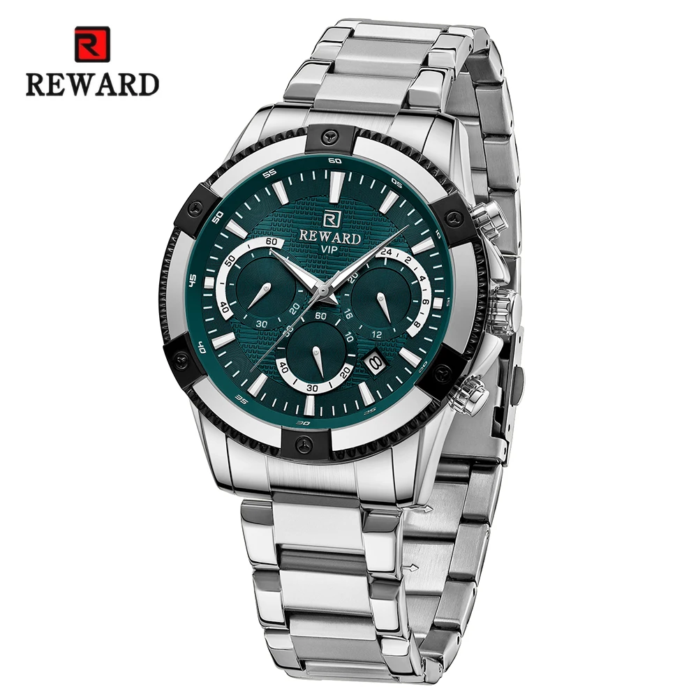 Top Trends: REWARD Casual Watch For Men Luxury Stainless Steel Wristwatch Fashion Quartz Analog Waterproof Luminous Date Mens Wrist Watches Shoppable Styles