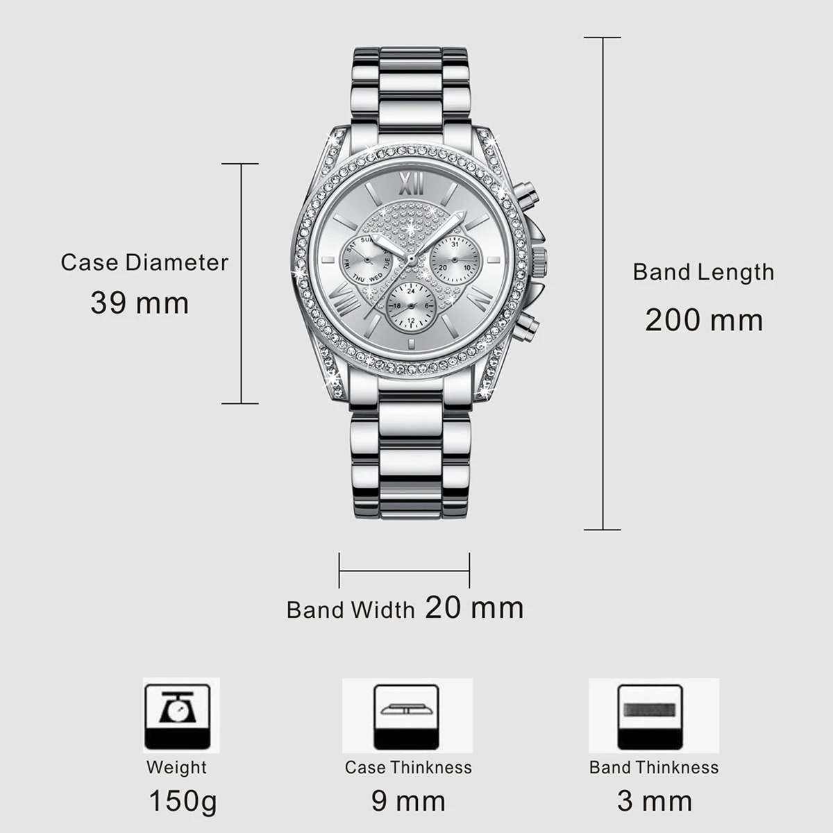 Top Trends: Ever Move New Luxury Fashion Alloy Steel Watch For Ladies Casual Bracelet Waterproof Quartz Diamond Watches Gift For Girlfriend Shoppable Styles - Image 4