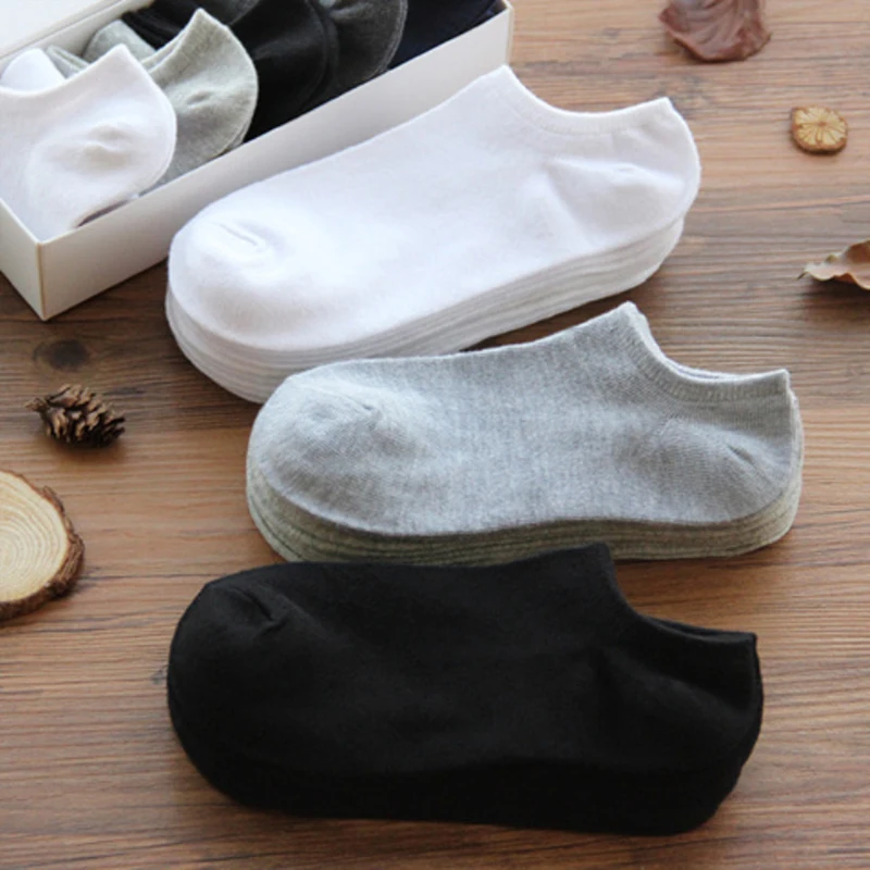 Top Trends: 10 Pairs Women Socks Breathable Sports Socks Solid Color Boat Socks Comfortable Cotton Ankle Socks Shoppable Styles