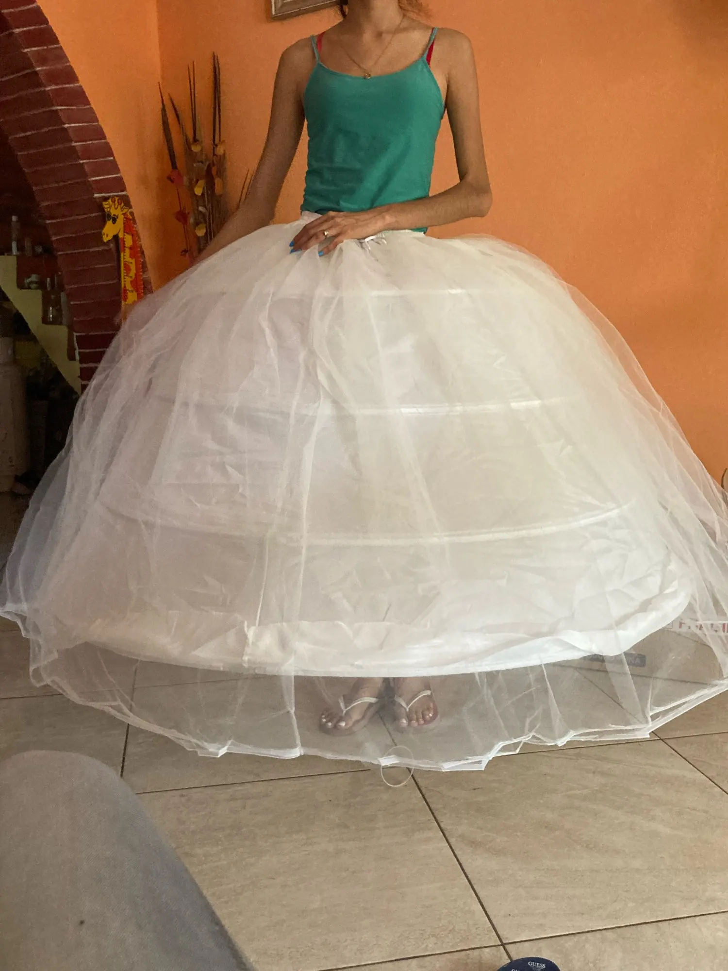 Top Trends: New Hot Sell 3 Hoops Big White Petticoat Super Fluffy Crinoline Slip Underskirt For Wedding Dress Bridal Gown In Stock Shoppable Styles