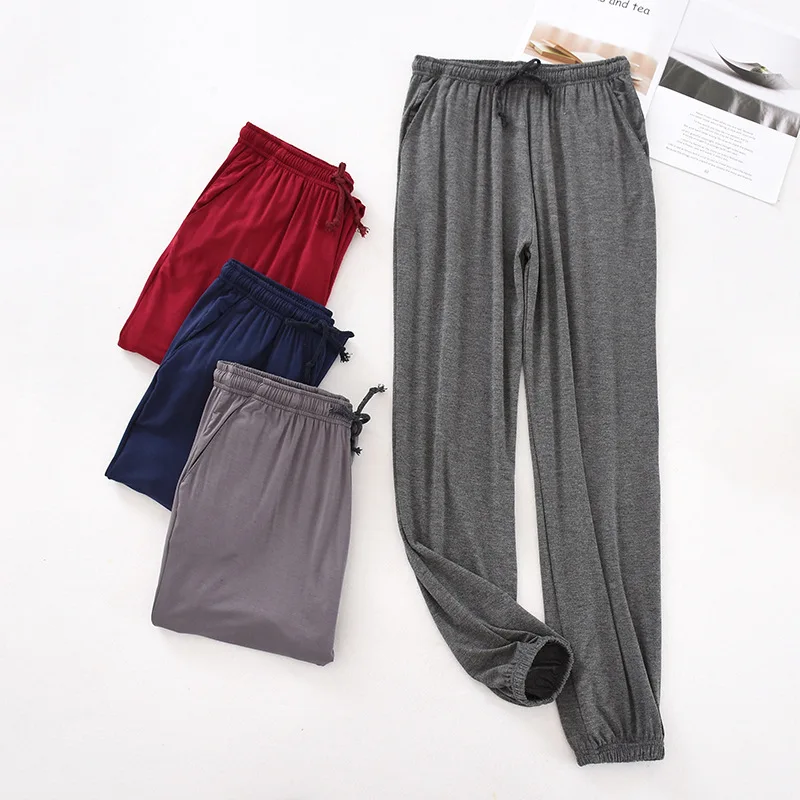 Top Trends: Japanese New Spring And Autumn Men's Pajamas Men's Modal Home Pants Tapered Pants Elastic Loose Large Size Trousers Pajama Pants Shoppable Styles