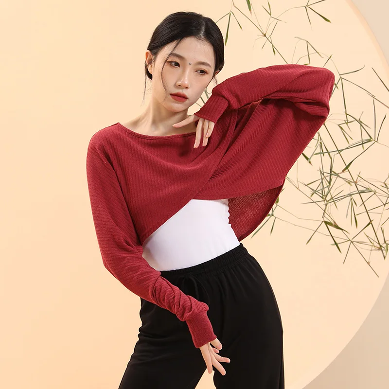 Top Trends: Warmth Women T Shirt Dance Wear Modern Dance Practice O-neck Long Sleeve Dance Top Spring Autumn Dancewear Training Tops Shoppable Styles