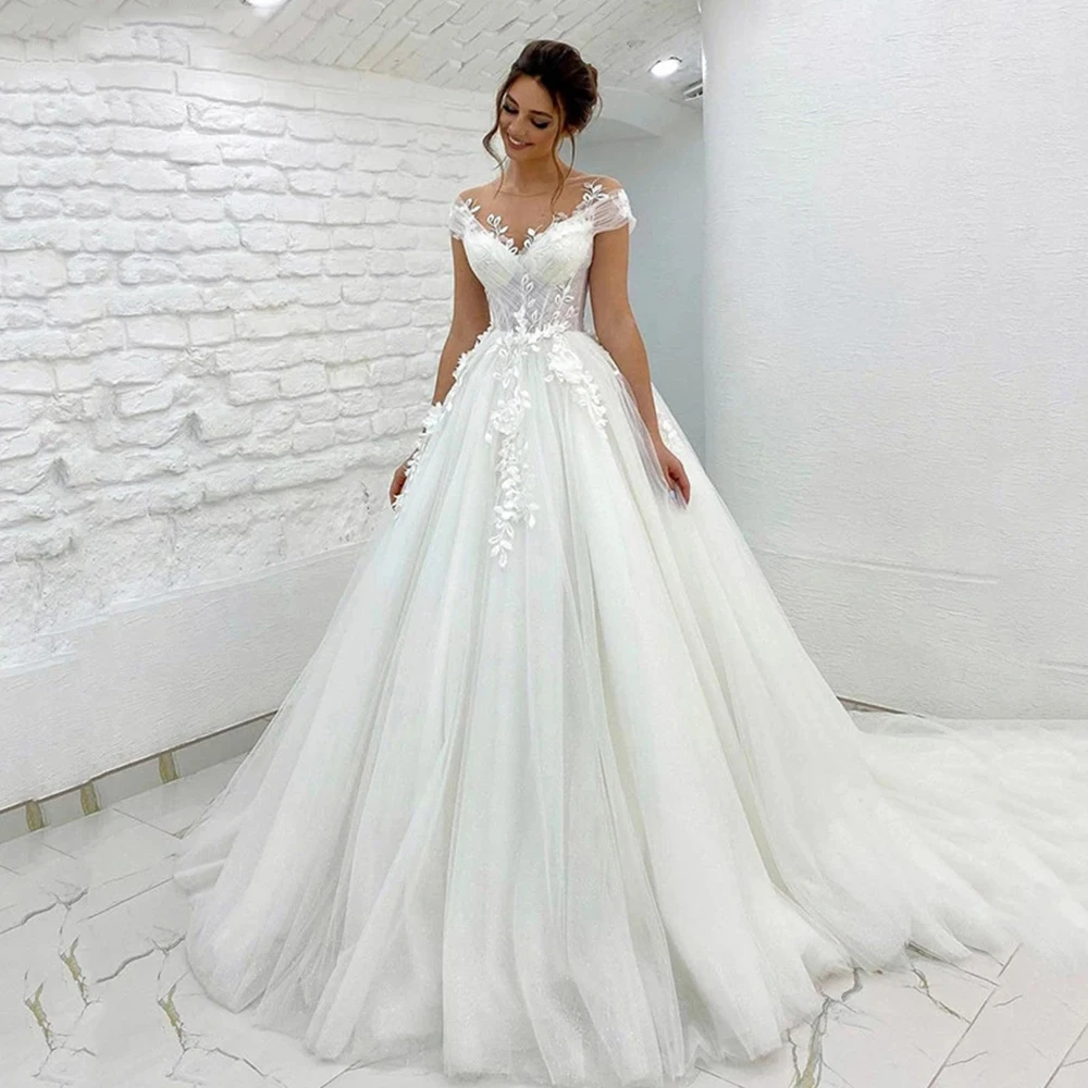 Top Trends: Gorgeous Women&#039;s Wedding Dresses A-Line 3D Lace Applique Bohemian Bridal Gowns Princess Formal Beach Party Sexy V-Neck 2023 Robe Shoppable Styles