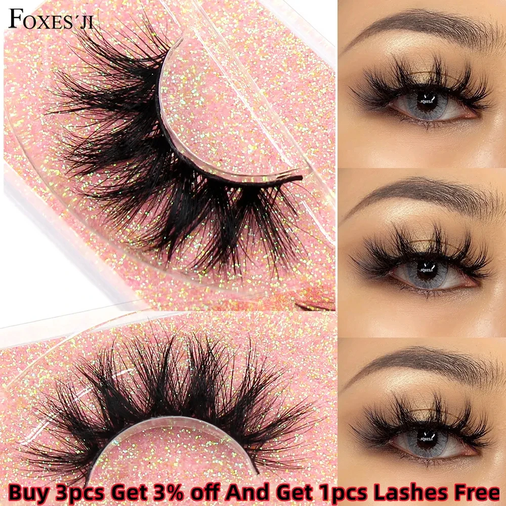 Top Trends: FOXESJI Makeup Eyelashes 3D Mink Lashes Fluffy Soft Wispy Natural Cross Lash Extension Reusable Fake Lashes Mink False Eyelashes Shoppable Styles