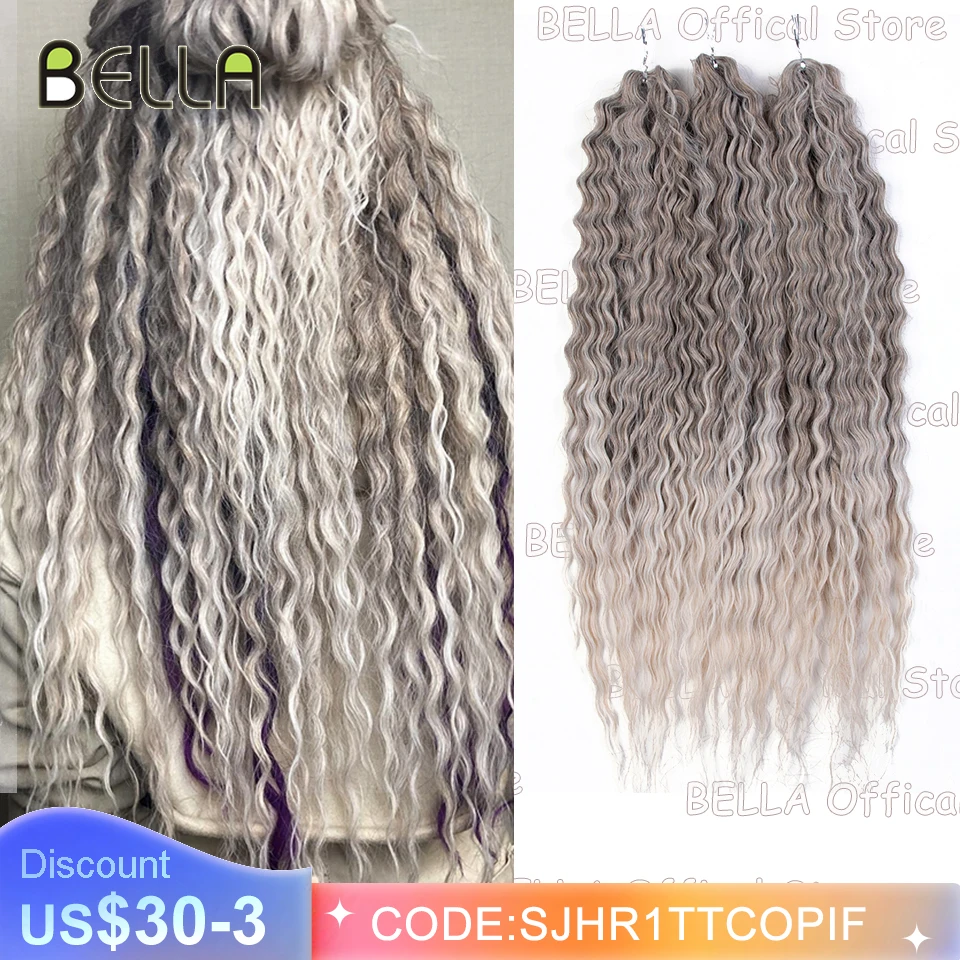 Top Trends: BELLA Ariel Hair Extension Braiding Curl Hair 24 Inch Afro Wave Twist Crochet Braid Fake Hair Ombre Synthetic Pink Ginger Wave B Shoppable Styles