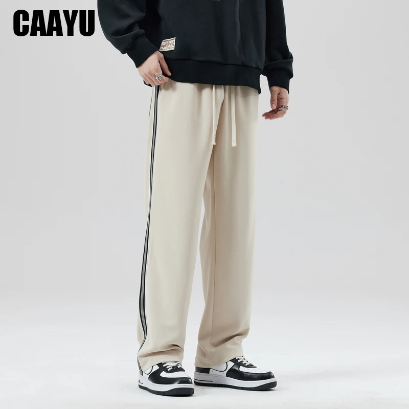 Top Trends: CAAYU Men's Jogger Sweatpants Fashion Hip Hop Japanese Streetwear Drawstring Casual Baggy Trousers Male Loose Apricot Pants Mens Shoppable Styles