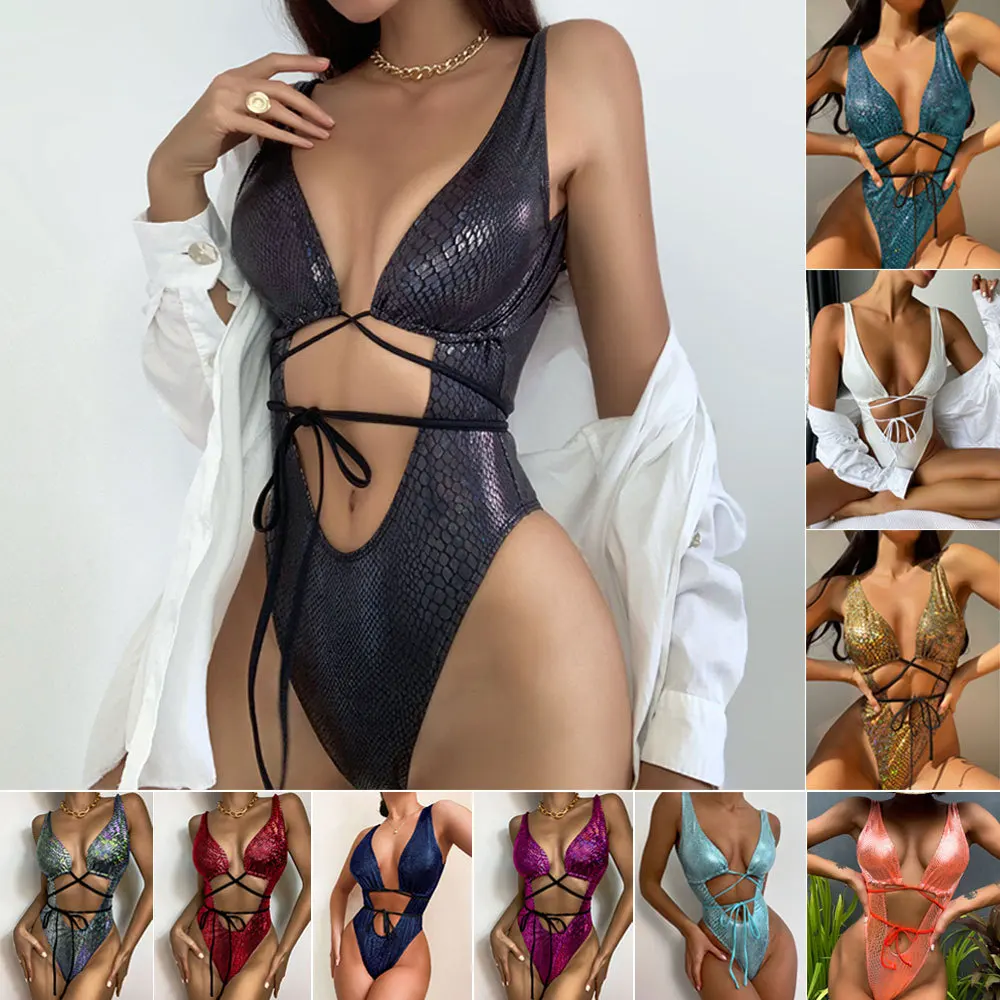 Top Trends: 2023 New Bikini One-piece Swimsuit Fashion High Quality Sexy Sleeveless Swimsuit In Stock Shoppable Styles