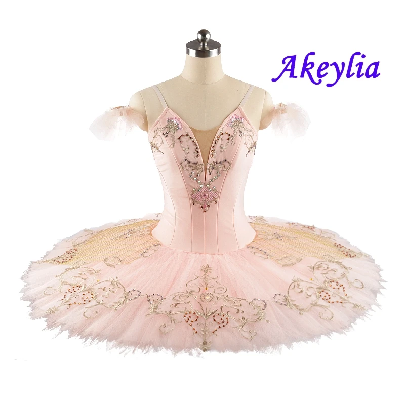 Top Trends: Professional Ballet Tutu Pancake Pink Peach Adult Sleeping Beauty Tutu Dress Girl Platter Tutu Ballet Competition Costume JN0214 Shoppable Styles