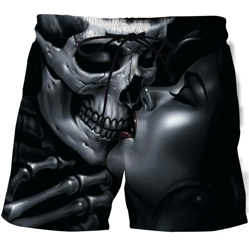 Top Trends: New Men&#039;s Skull 3D Print Beach Shorts Graphic Men&#039;s Casual Sports Shorts Summer Surfing Shorts Comfortable Shorts Hip Hop Pants Shoppable Styles