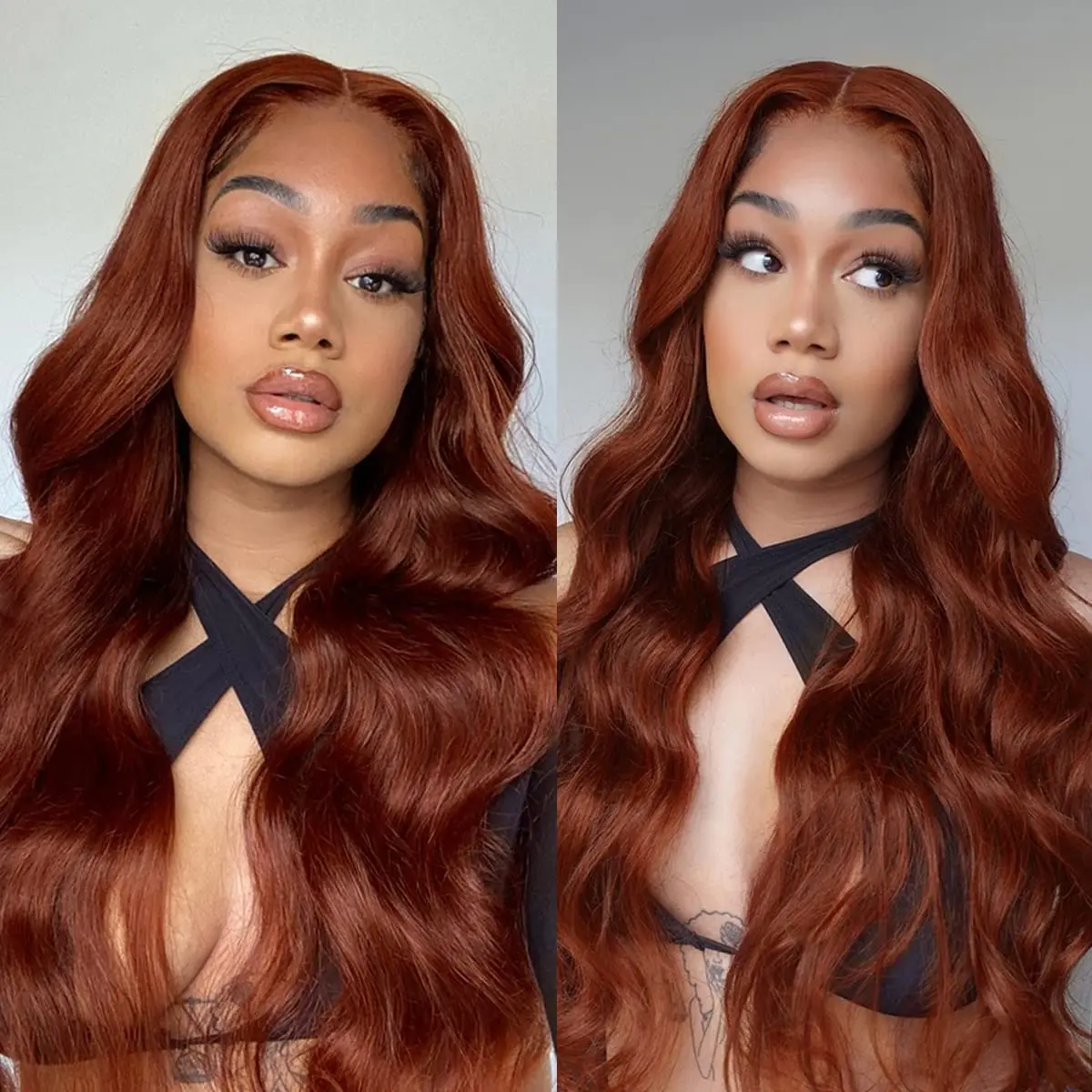 Top Trends: Reddish Brown Hd Lace Wig 13x6 Human Hair Brazilian Pre Plucked 13x4 Lace Front Wigs Dark Red Brown Body Wave 4x4 Closure Wig Shoppable Styles - Image 5