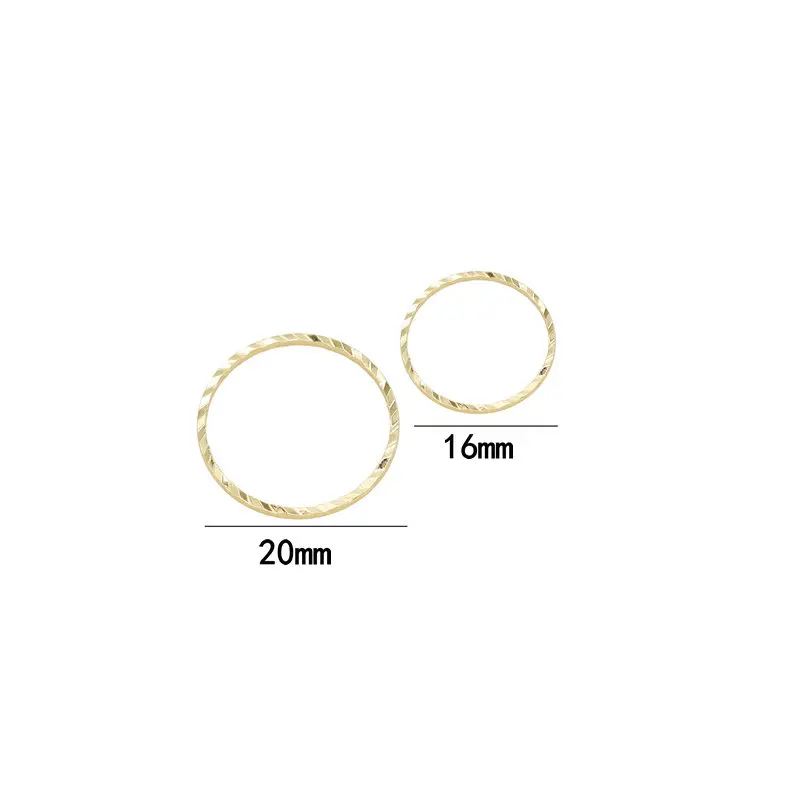 Top Trends: 10PCS 8MM 16MM 20MM 14K Gold Plated Brass Closed Rings Round Circle Charms Pendants High Quality Jewelry Findings Accessories Shoppable Styles - Image 5