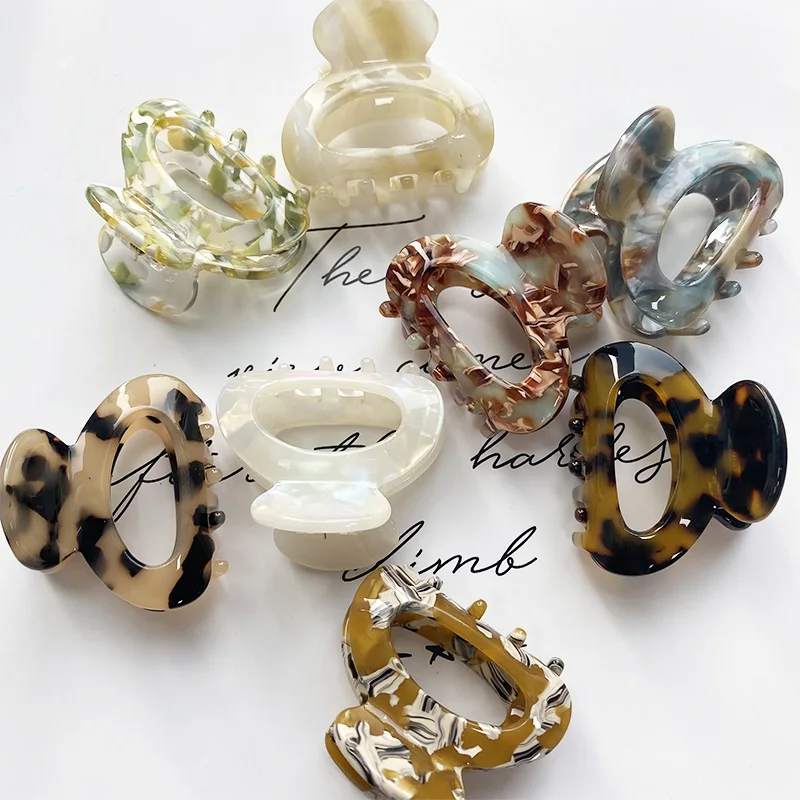 Top Trends: Women Acetate Leopard Hair Claw Small Hair Claws Chic Barrettes Crab Hairpins Styling Clips Girls Lady Headwear Hair Accessories Shoppable Styles