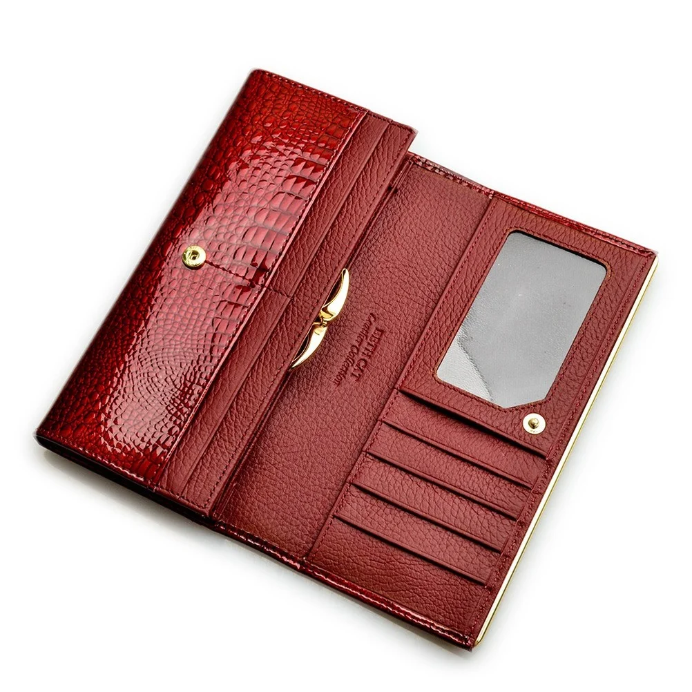 Top Trends: 2023 New Luxury Genuine Leather Wallet Women Long Card Holder Purse Ladies Money Bags Crocodile Pattern Wallet For Women Shoppable Styles - Image 4