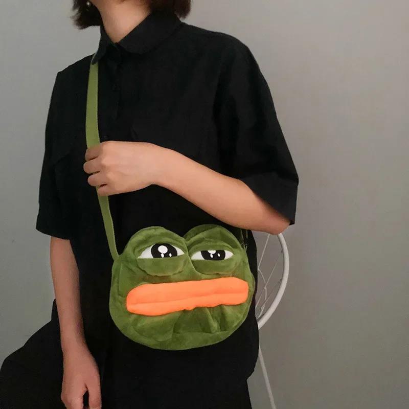 Top Trends: Women Cute Funny Small Shoulder Bag Female New 2022 Personality Fashion Plush Messenger Bag Cartoon Cute Frog Bag Shoppable Styles