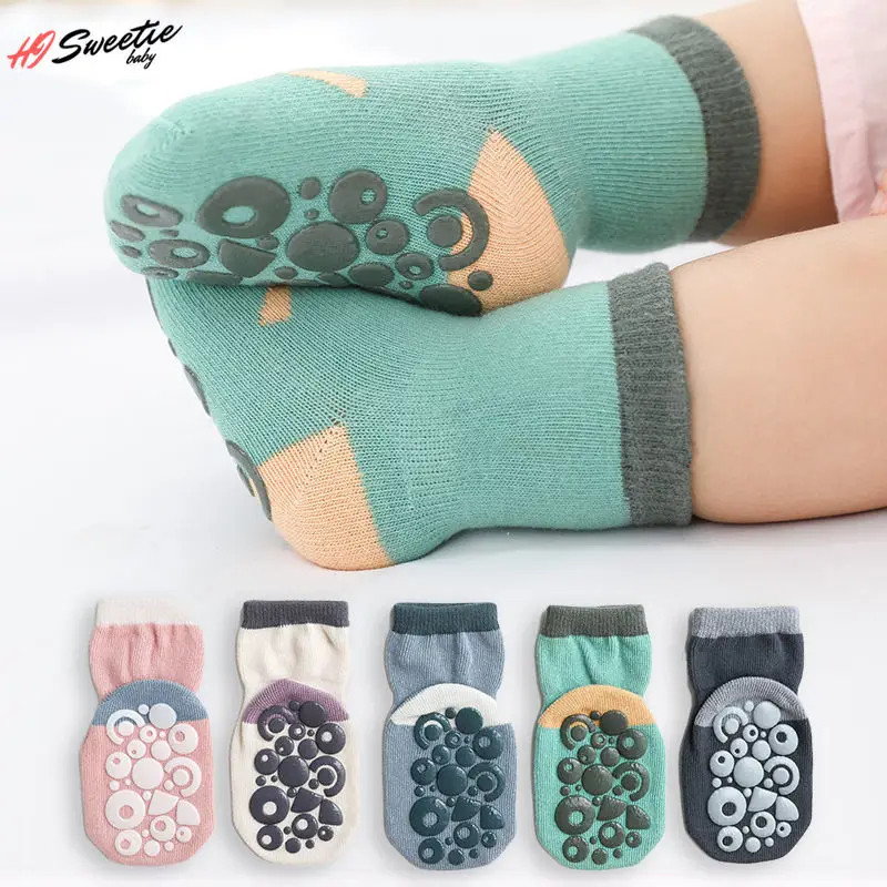 Top Trends: Autumn Winter Baby Socks Children Floor Socks Combed Cotton Baby Non-Slip Toddler Socks Newborn Cartoon Cotton Socks 0-5 Years Shoppable Styles