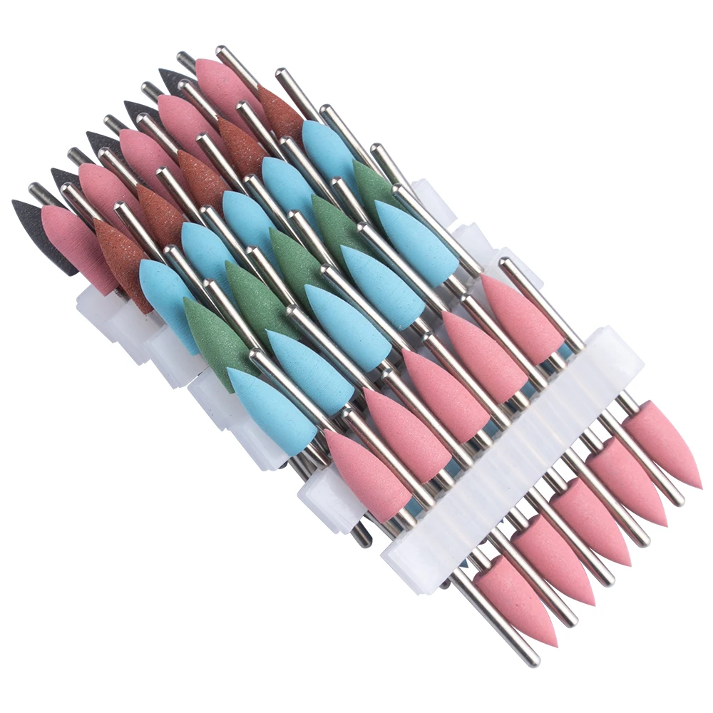 Top Trends: 10pcs Nail Drill Bits Silicone Milling Cutter For Manicure Eletric Files Machine Accessories Nail Buffer Polisher Grinder Tool Shoppable Styles