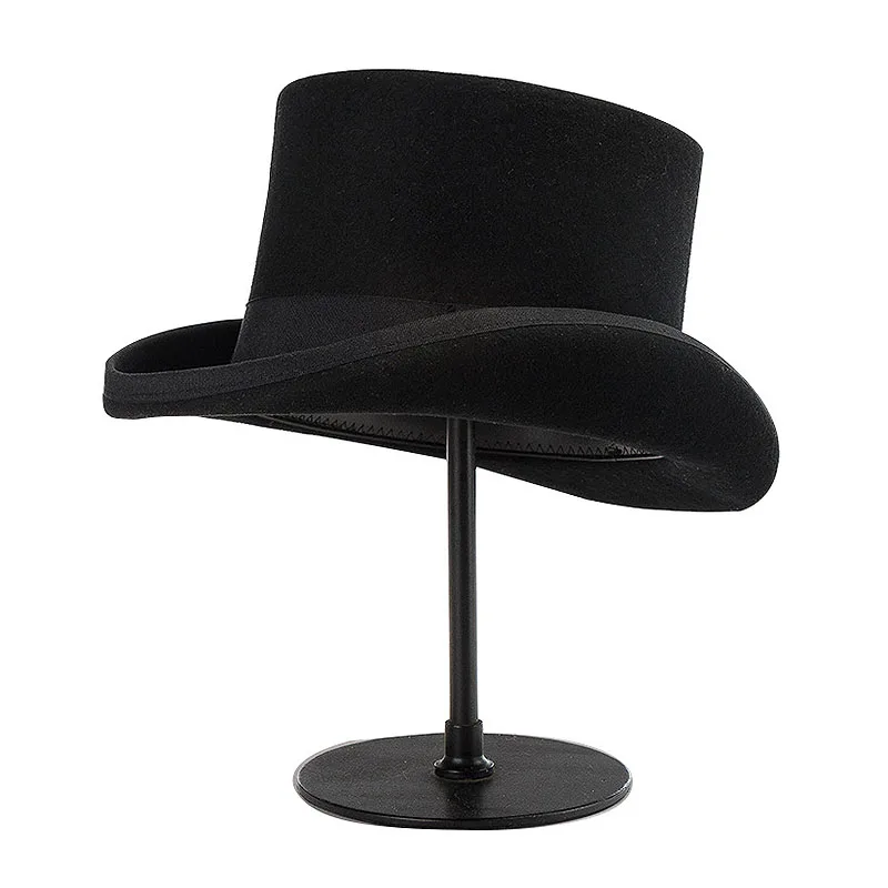 Top Trends: Top Hat For Men Women Winter Fedoras Wool Top Hat Flat Mad Hatter Top Hat Traditional Magic High Top Hat Party Costume Accessory Shoppable Styles - Image 4