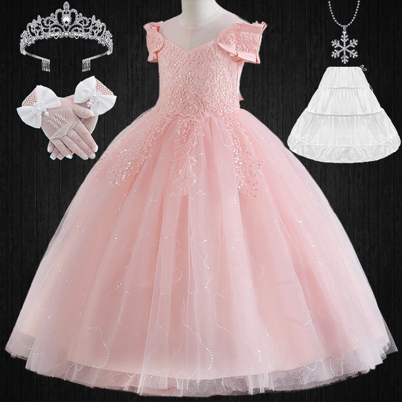 Top Trends: Luxury Flower Girl Wedding Evening Bridesmaid Dress Formal Occasion Children Graduation Ceremony Piano Performance Host Costumes Shoppable Styles