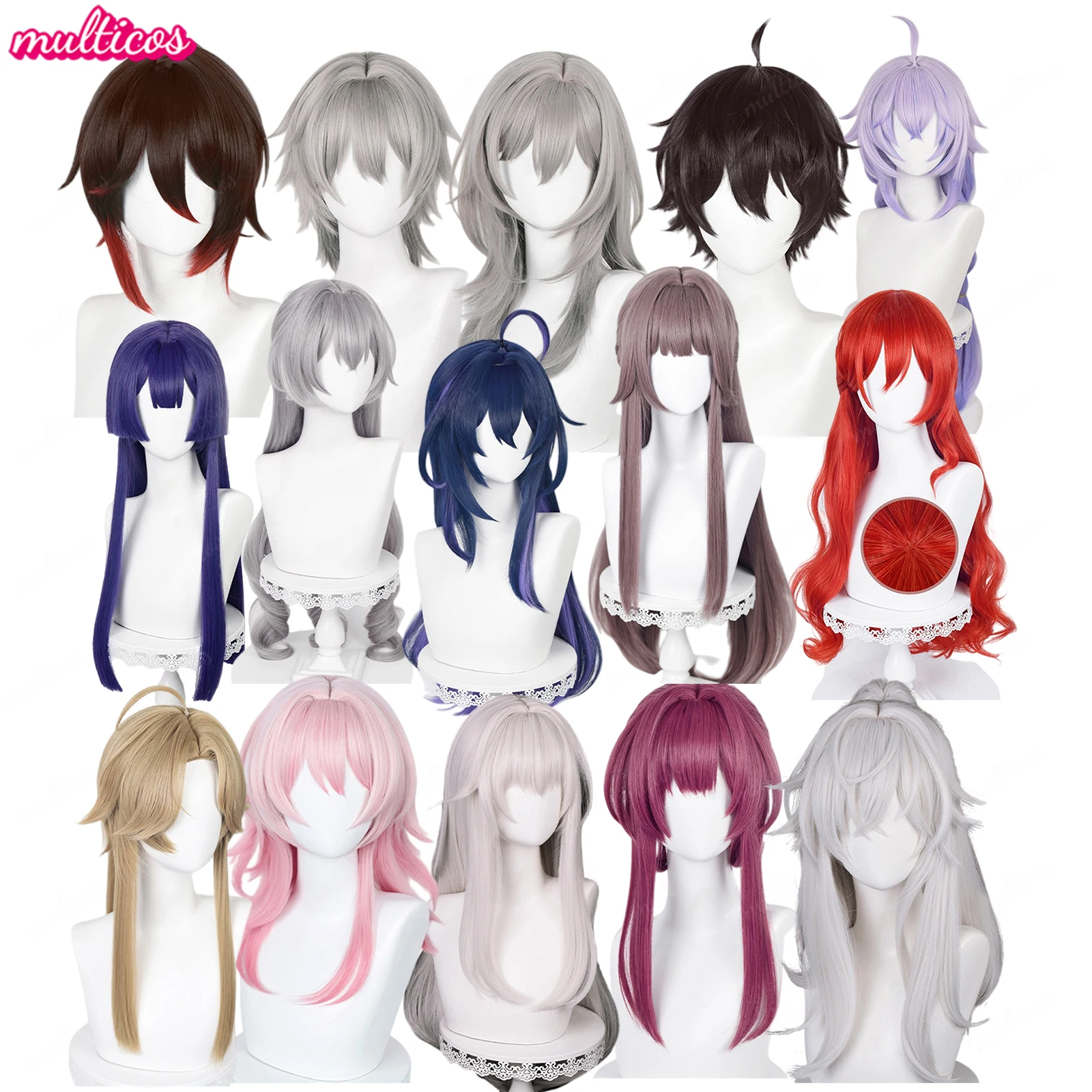 Top Trends: Honkai Star Rail Wigs March 7th Kafka Herta Yanqing Jing Yuan Bailu Trailblazer Himeko Cosplay Wig Anime Game Wigs + Wig Cap Shoppable Styles