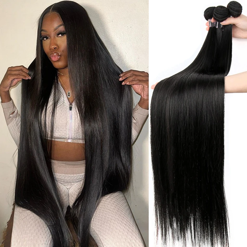 Top Trends: Straight Hair Bundles 100% Human Hair 2 3 4 5 10 Bundles / Pack Wholesale Price Brazilian Straight Wave Hair Bundles Deal Shoppable Styles