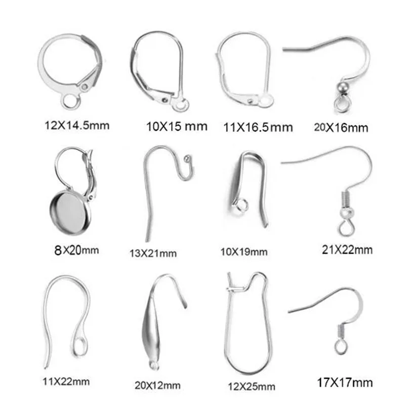 Top Trends: 50pcs Stainless Steel Jewelry French Earring Hooks Findings Not Allergic Ear Hook Earrings Clasps For DIY Jewelry Making Shoppable Styles