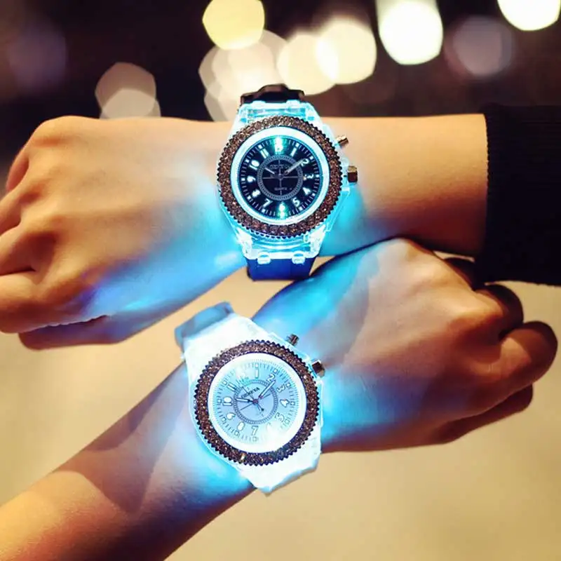 Top Trends: Flash Luminous Watch Led Light Personality Trends Students Lovers Jellies Woman Men's Watches Light WristWatch Shoppable Styles