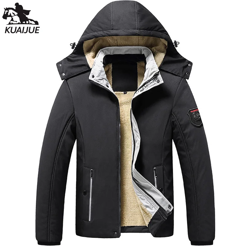 Top Trends: Jacket Men Parka L-6XL 7XL 8XL Winter New Jacket Mens Plus Velvet Thickening Hooded Windbreaker Coats Men&#039;s Casual Warm Jackets Shoppable Styles